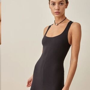 Reformation Daniella Knit Dress Black - Size S